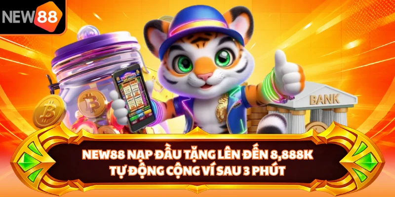 NEW88 nạp đầu tặng lên đến 8.888K Tự Động Cộng Ví Sau 3 Phút